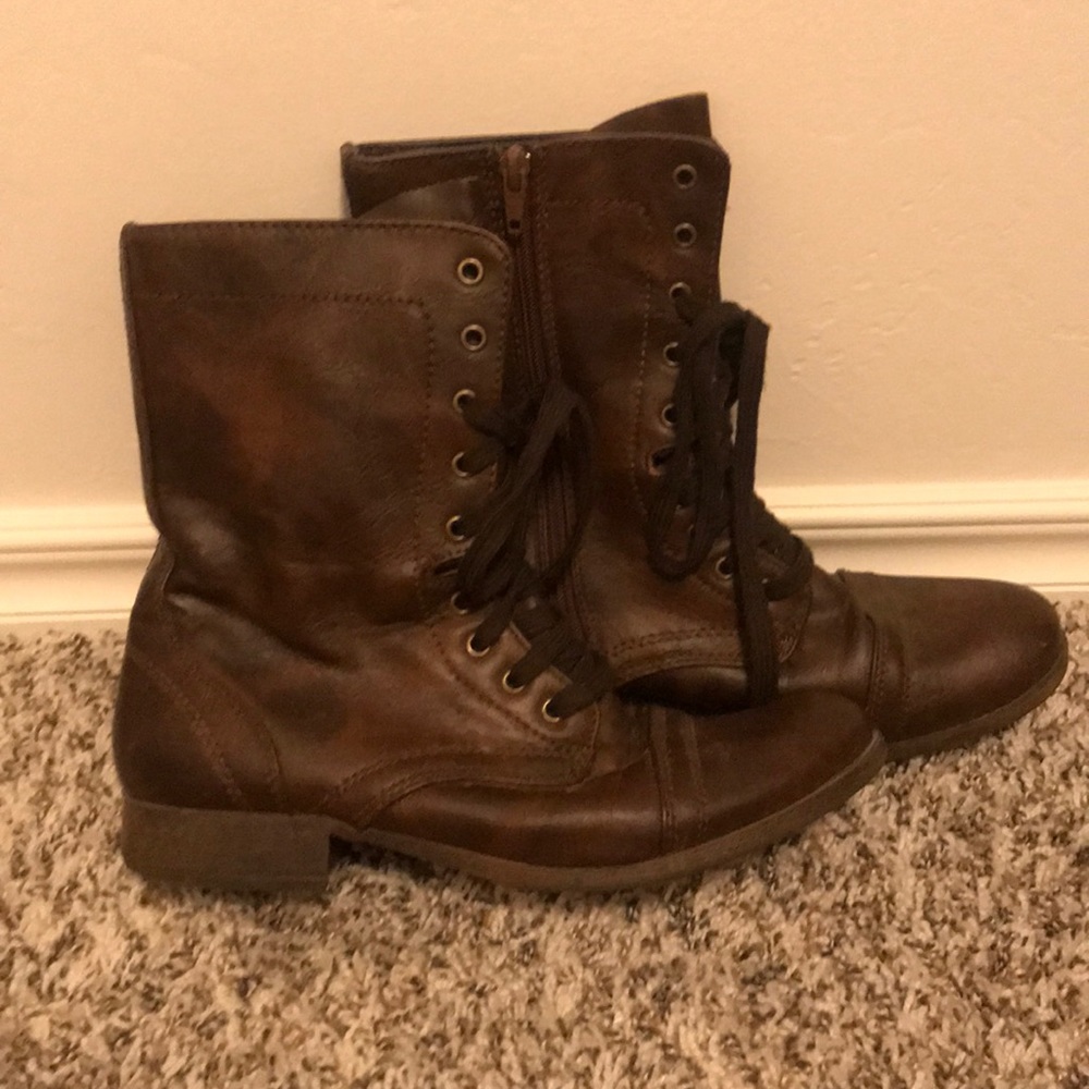 Brown Combat Boots